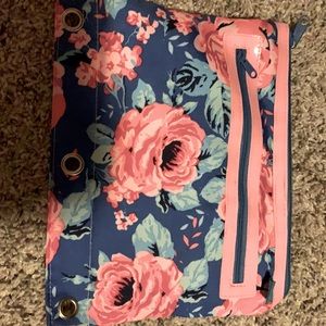 Pencil bag with two zippers